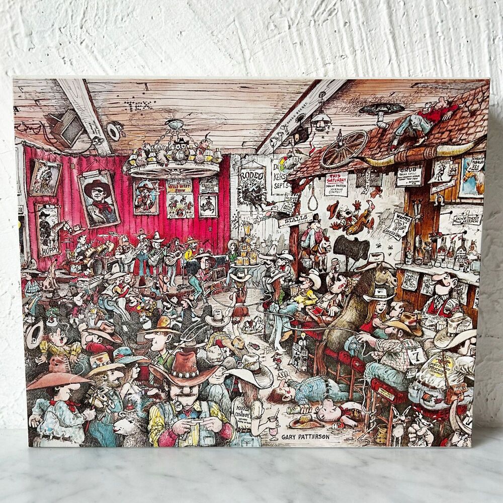 Vintage Gary Patterson Gathering of the Herd Jigsaw Puzzle Complete 550+ Pieces